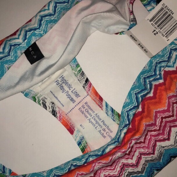 LA BLANCA ZigZag Side ties Bikini Bottom swimsuit swimwear multi-color  A62 - Picture 8 of 9